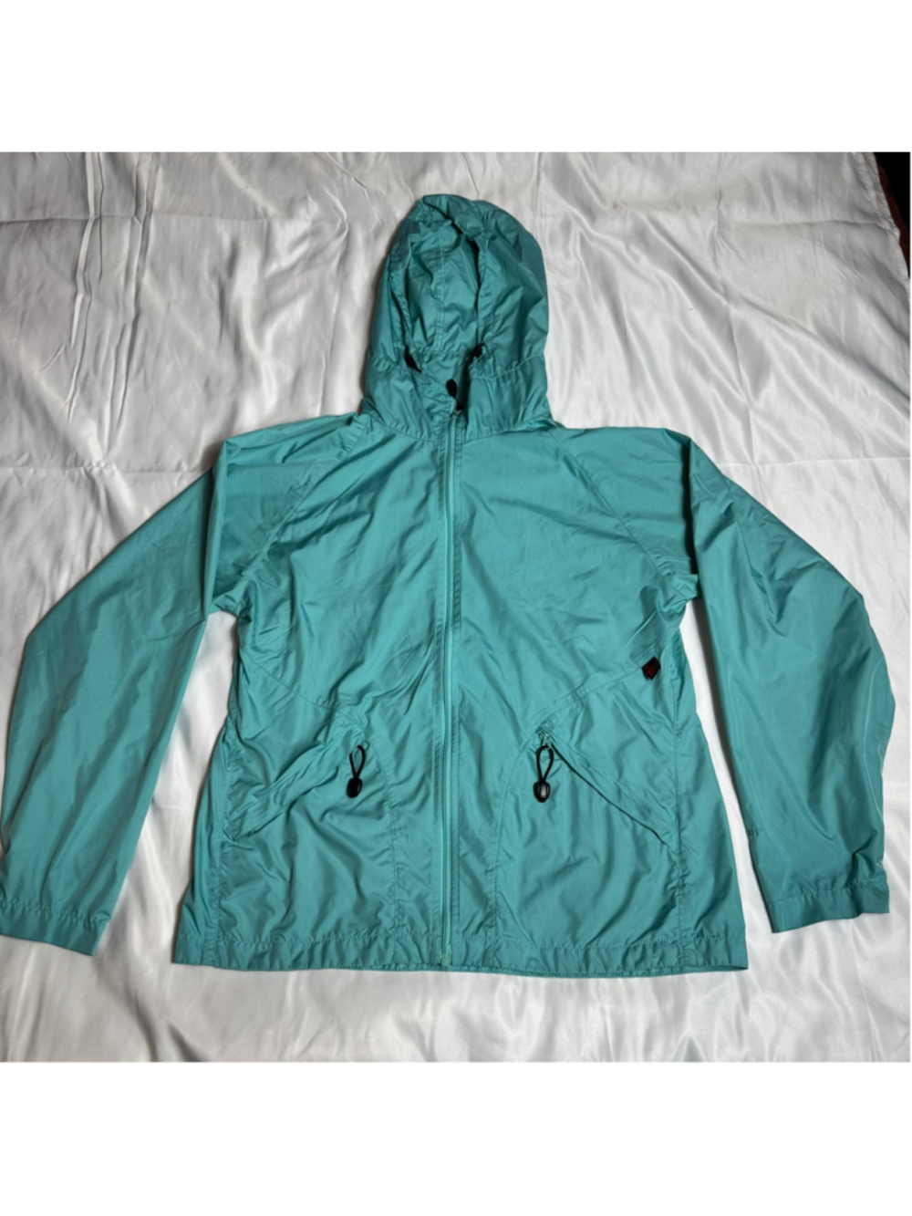 Women's Woolrich Lightweight Hooded Jacket Turquoise Size XS